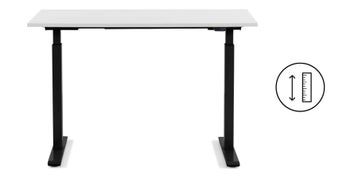 Skrivbord Smart - Vit/Svart Höj/Sänkbart, 140cm – bild-1.
