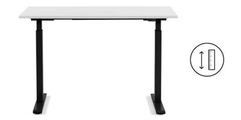 Darbo stalas Smart Black White 140x60 – paveikslėlis-1.