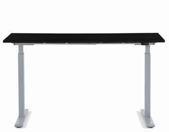 Escritorio Office gris negro 140x60cm – Imagen-1.