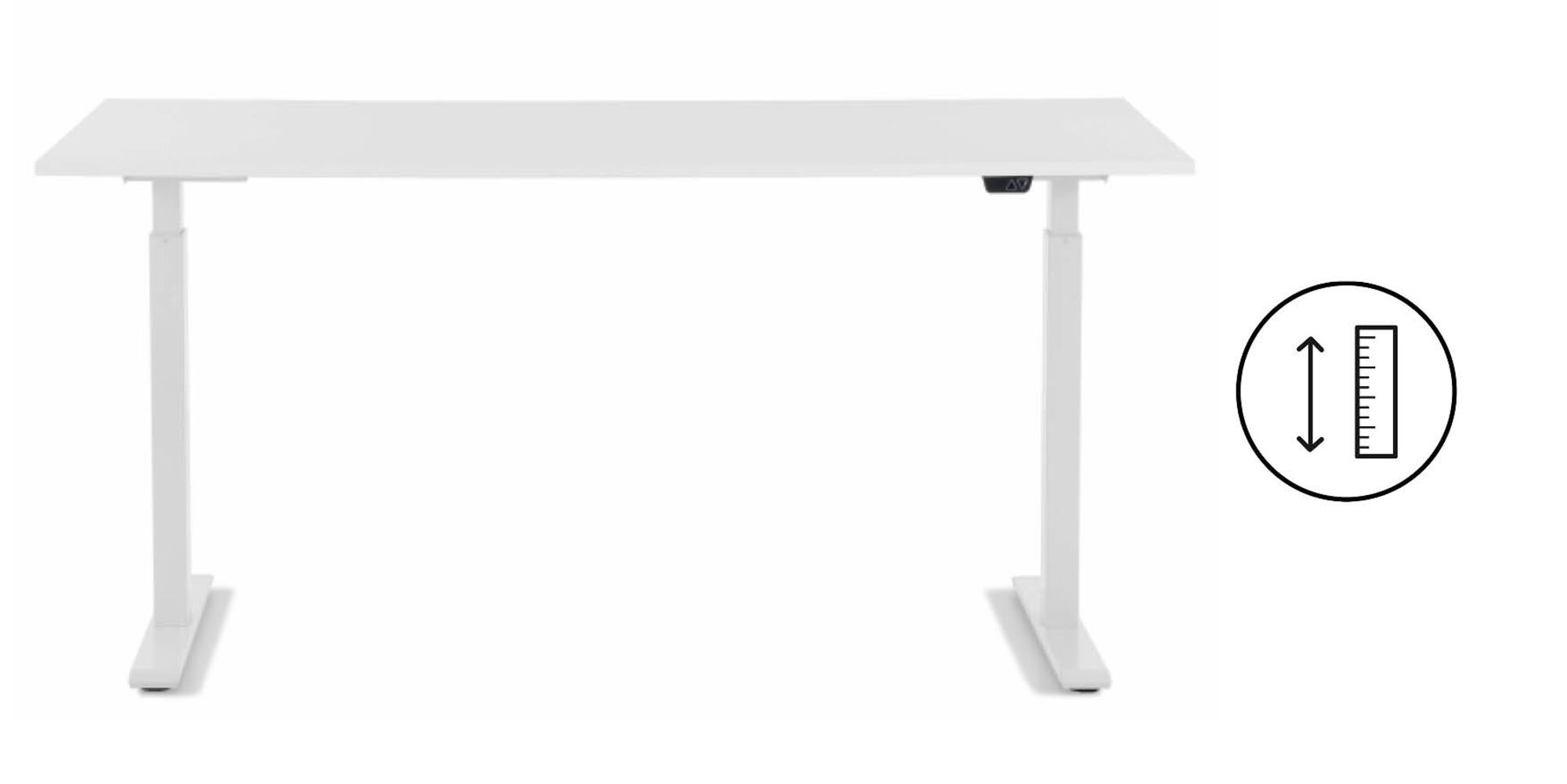 Birou Alb Alb 160x80cm – imagine-1.