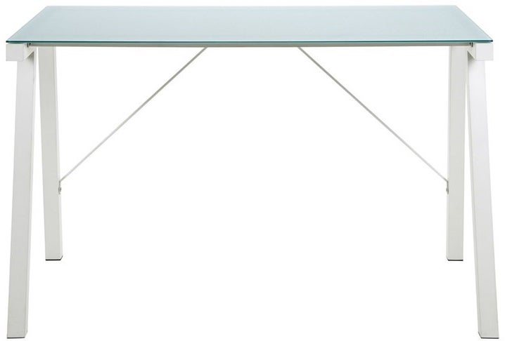 Biurko Typhoon AK 125x65 cm białe - blat szklany z ekspozycji II – grafika-1.