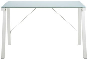Biurko Typhoon AK 125x65 cm białe - blat szklany z ekspozycji II – grafika-1.