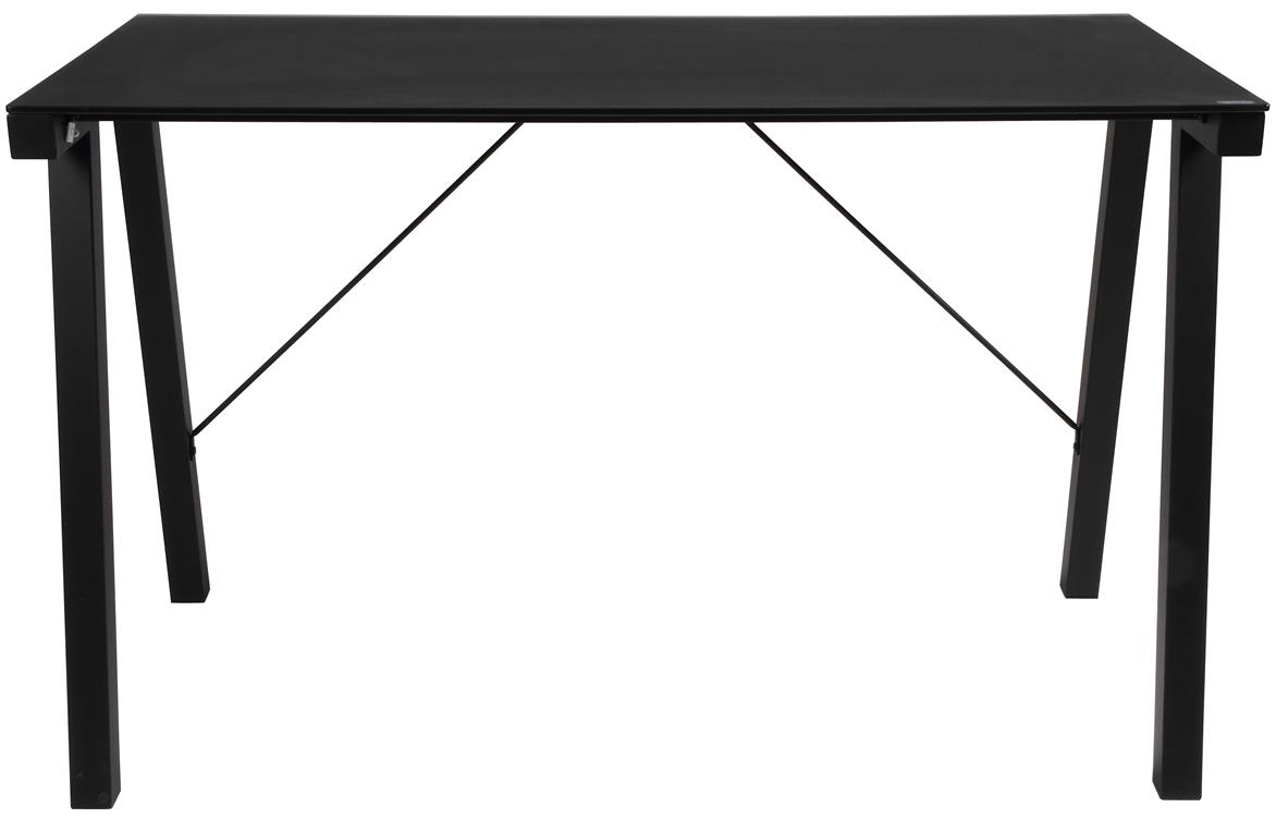 Biurko Typhoon AK 125x65 cm czarne - blat szklany – obraz-1