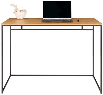 Biurko industrialne brązowe 100x45 cm – grafika-1.