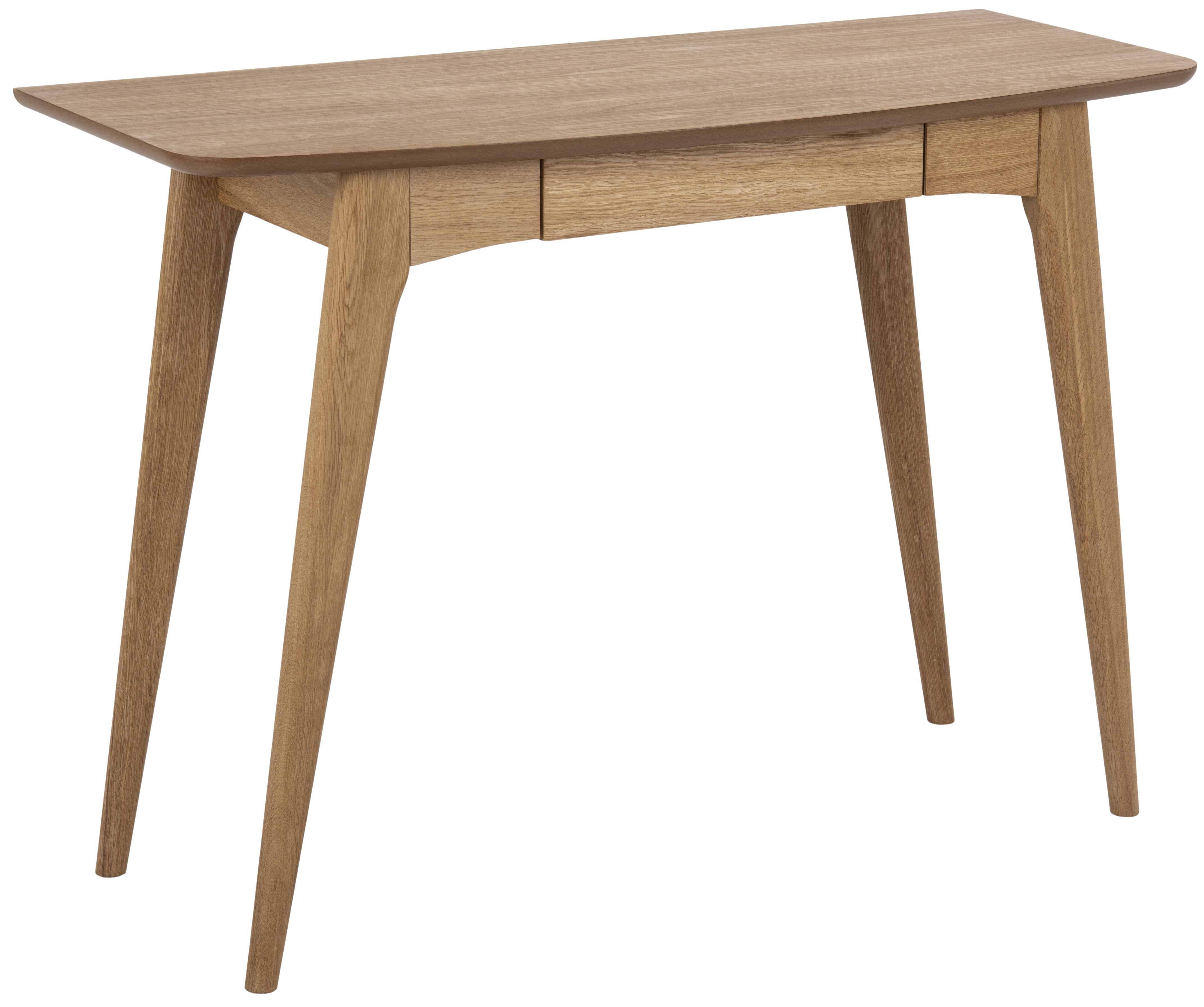 Biurko małe fornir brązowe 105x45 cm – obraz-1