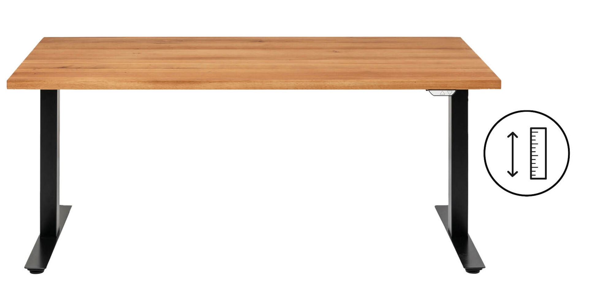 Scrivania Office Jackie quercia nero 200x100 – immagine-1.