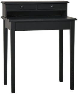 Biurko skandynawskie czarne z szufladami 75x52 cm – obraz-1