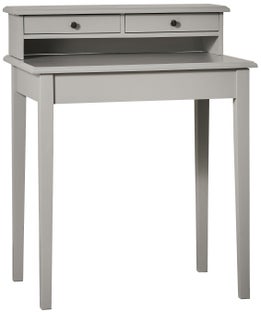 Biurko skandynawskie szare z szufladami 75x52 cm – obraz-1