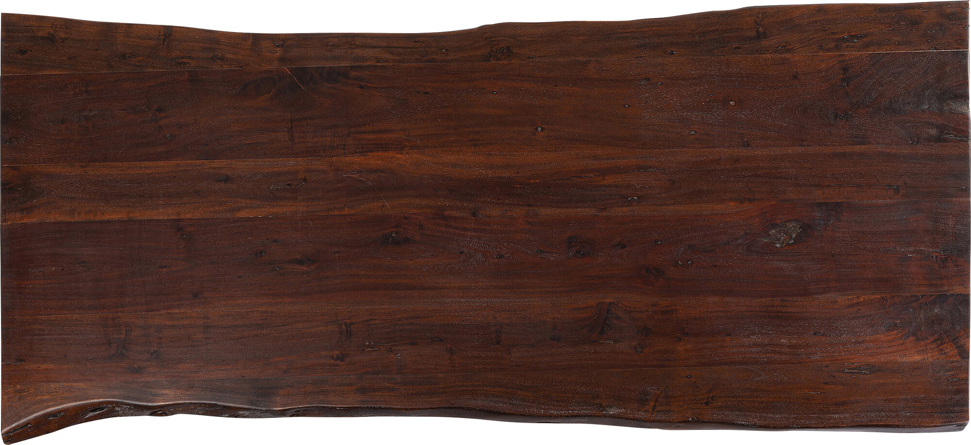 Blat z drewna akacjowego ciemnobrązowy asymetryczny 200x100 cm – obraz-1