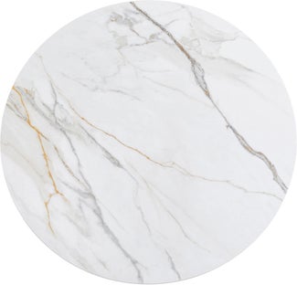 Blat ceramiczny okrągły biały Ø120 cm – obraz-1