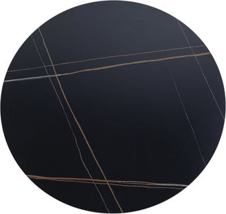 Blat ceramiczny okrągły czarny Ø120 cm – obraz-1