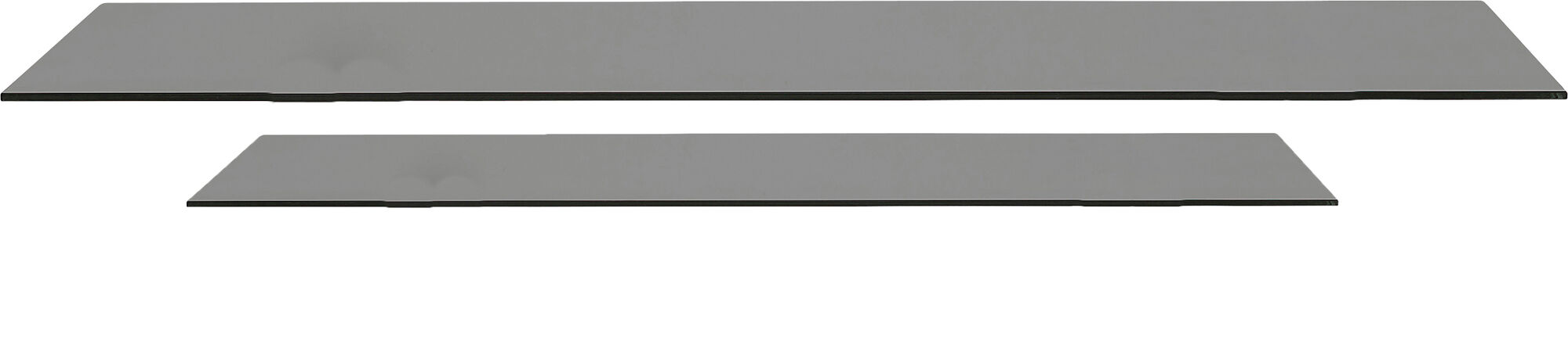 prekė: Stiklinių stalviršių komplektas Polar 8mm ESG Smoke 65x130cm (2vnt.).