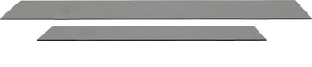 Stiklinių stalviršių komplektas Polar 8mm ESG Smoke 65x130cm (2vnt.) – paveikslėlis-1.