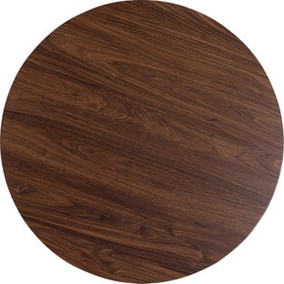 Blat okrągły MDF laminowany kolor orzech włoski Ø110 cm – obraz-1