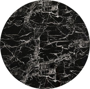 Blat okrągły MDF laminowany wzór czarny marmur Ø80 cm – obraz-1