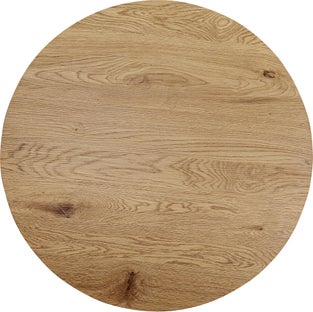 Blat okrągły MDF laminowany kolor dąb Ø80 cm – obraz-1