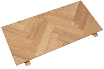 Blat powiększający drewniany brązowy 45x95 cm – obraz-1