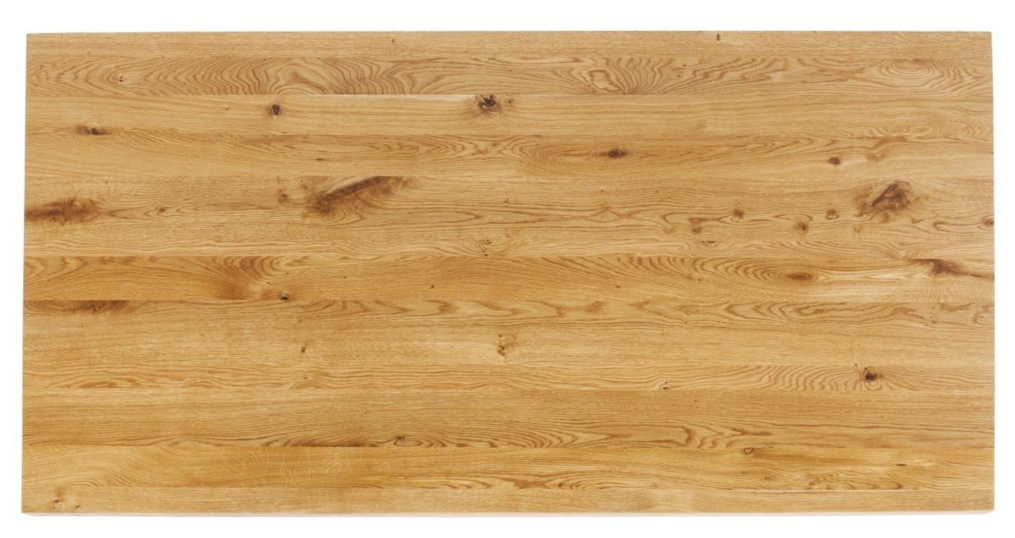 Blat z drewna dębowego olejowany prostokątny krawędź zaokrąglona 160x80 cm – obraz-1