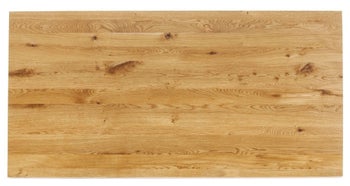 Blat z drewna dębowego olejowany prostokątny krawędź zaokrąglona 160x80 cm – obraz-1