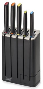 Blok z pięcioma nożami czarny 17x36 cm – obraz-1