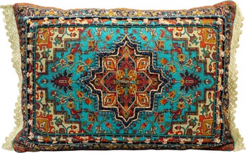 Poduszka dekoracyjna bawełna kolorowa 57x37 cm – obraz-1
