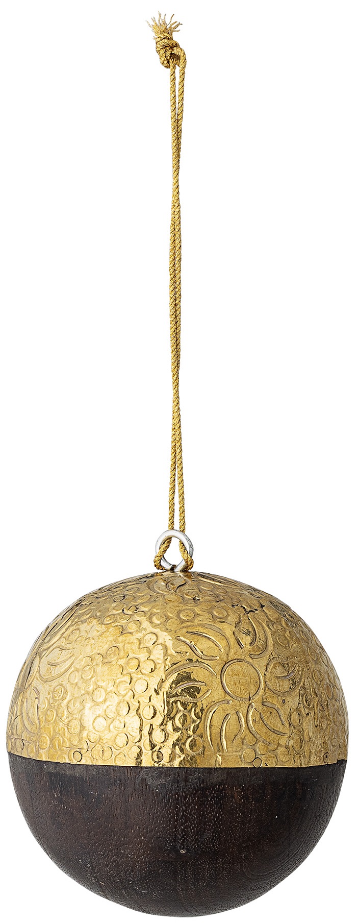 Bombka choinkowa Felix Ø8 cm złota - ciemnobrązowa – obraz-1