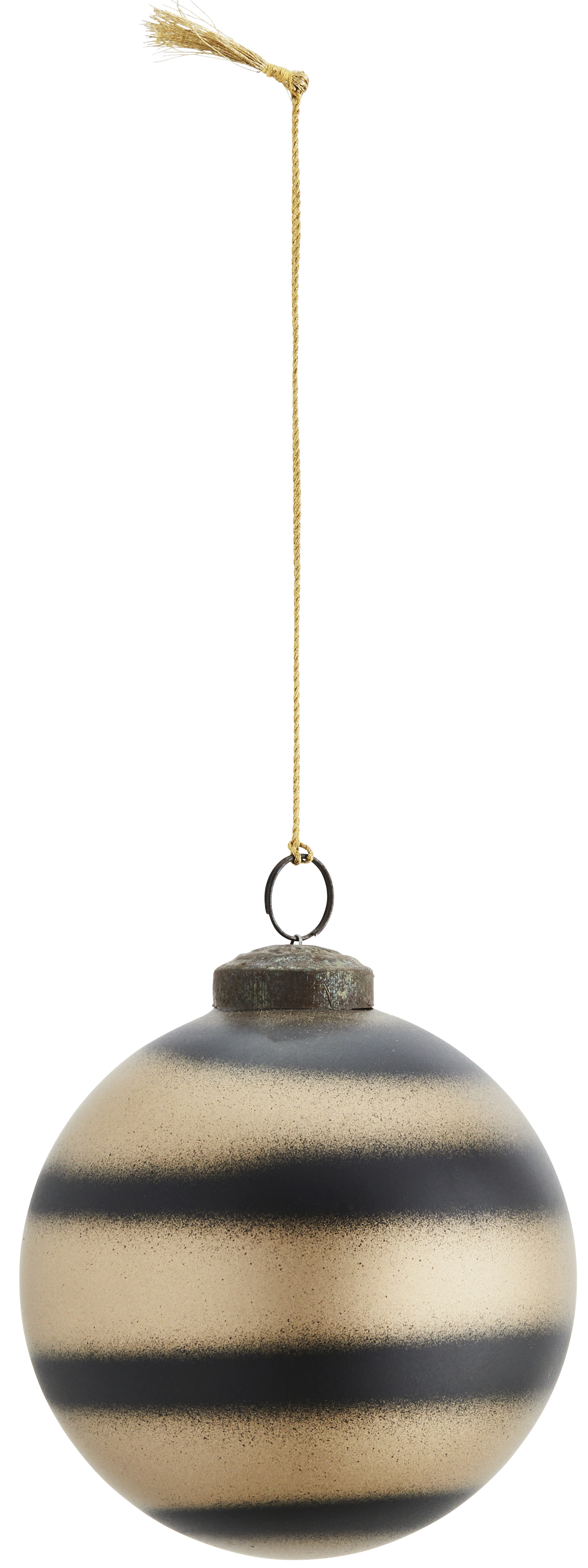 Bombka choinkowa Winay Ø10 cm złoto-czarna – obraz-1