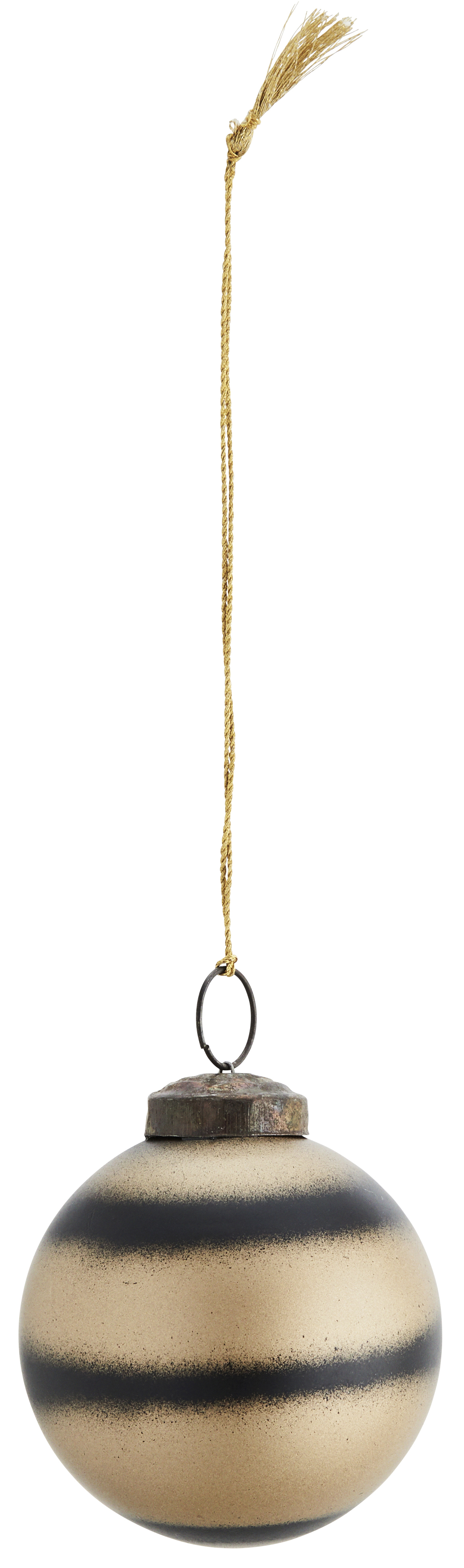 Bombka choinkowa Winay Ø7 cm złoto-czarna – obraz-1