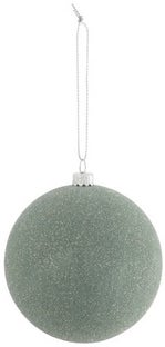 Bombka świąteczna Sugared Ø8 cm ciemnozielona – obraz-1