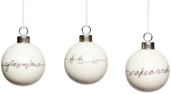 Bombki choinkowe Make a Wish 6Ø cm biały (3-set) – obraz-1