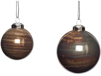 Bombki choinkowe Planet 8 cm brązowe (2-set)  – obraz-1