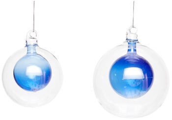 Bombki choinkowe podwójne transparentne ∅10 cm – obraz-1