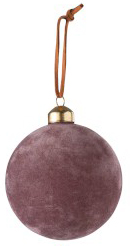 Bombki choinkowe Velvet Xmas (6-set) Ø8 cm różowe – obraz-1