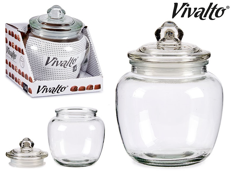 Буркан за съхранение с капак 1,4л – изображение-1