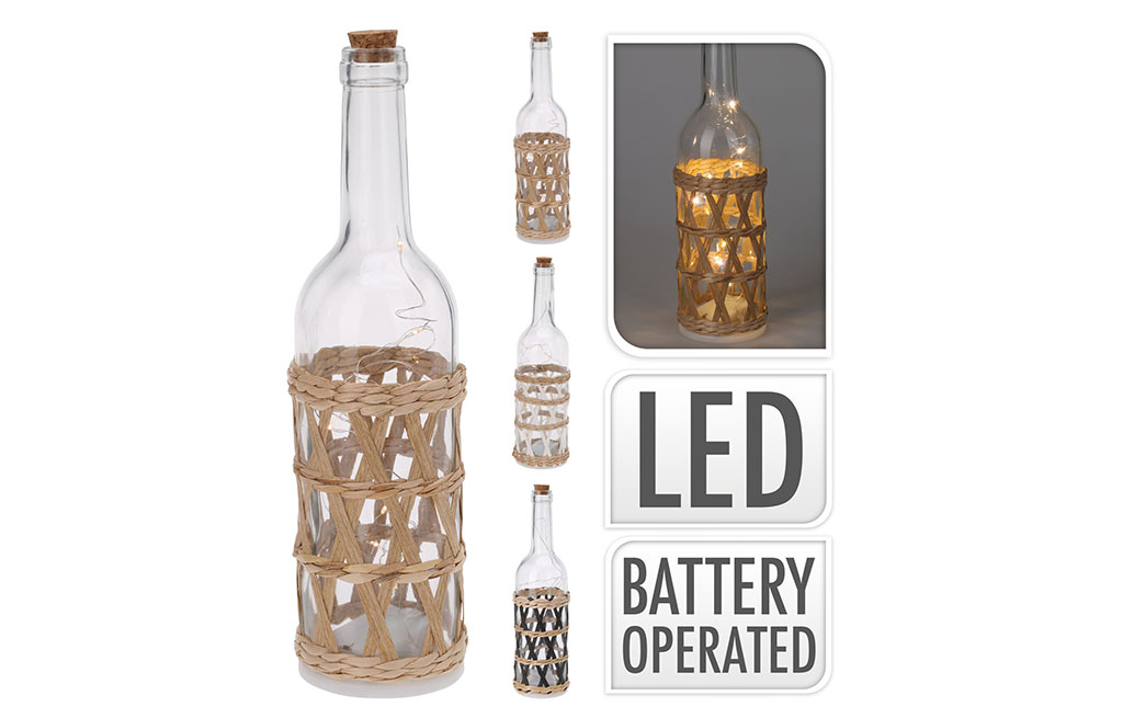 Бутилка с лед лампи 29,5см – изображение-1