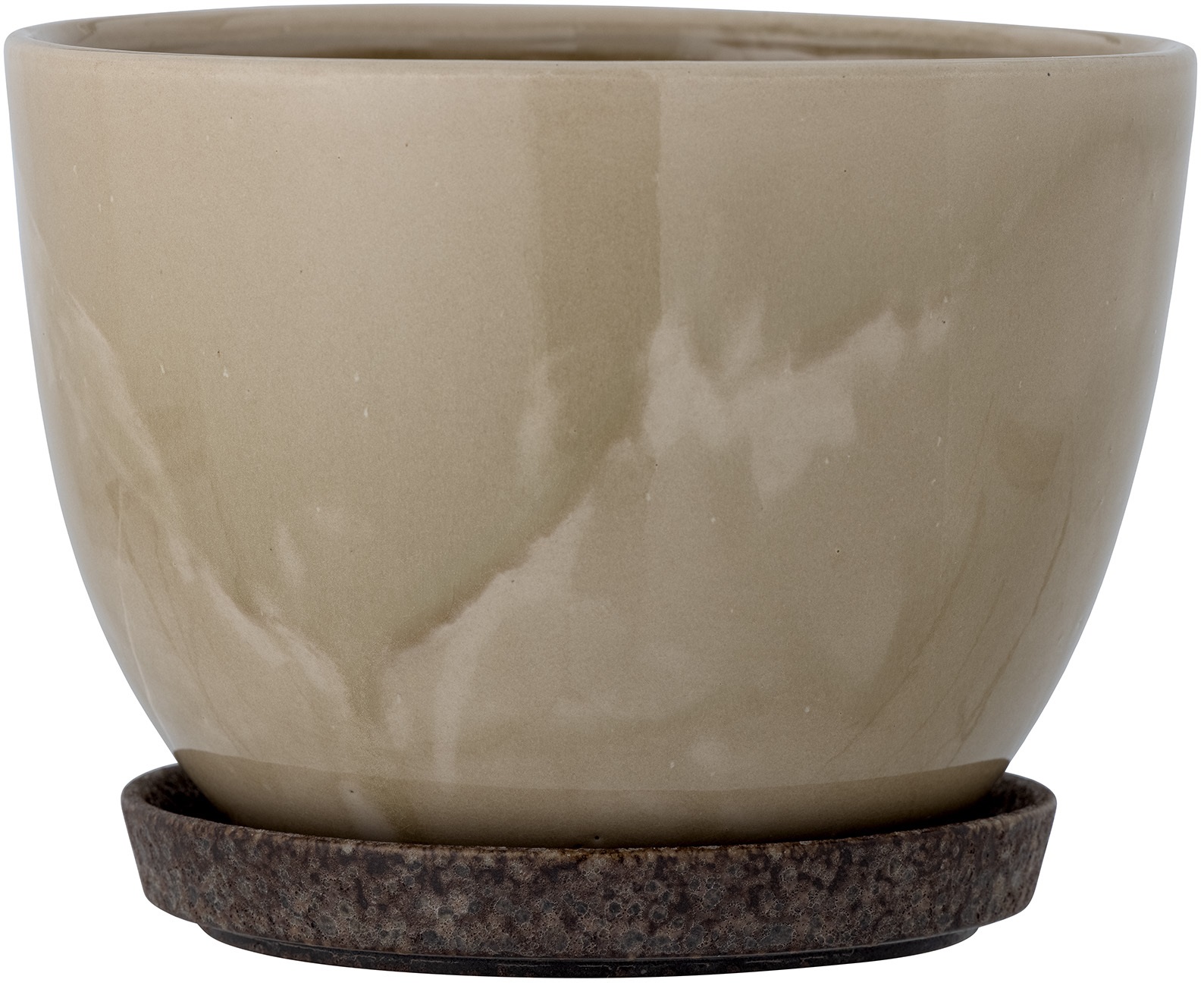 Doniczka brązowa z kamionki 24x18 – obraz-1