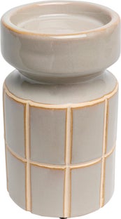 Portavelas Bliss Tile Gris claro 18 cm – Imagen-1.