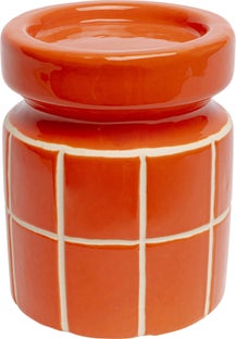 Świecznik Bliss Tile Pomarańczowy 14cm – obraz-1