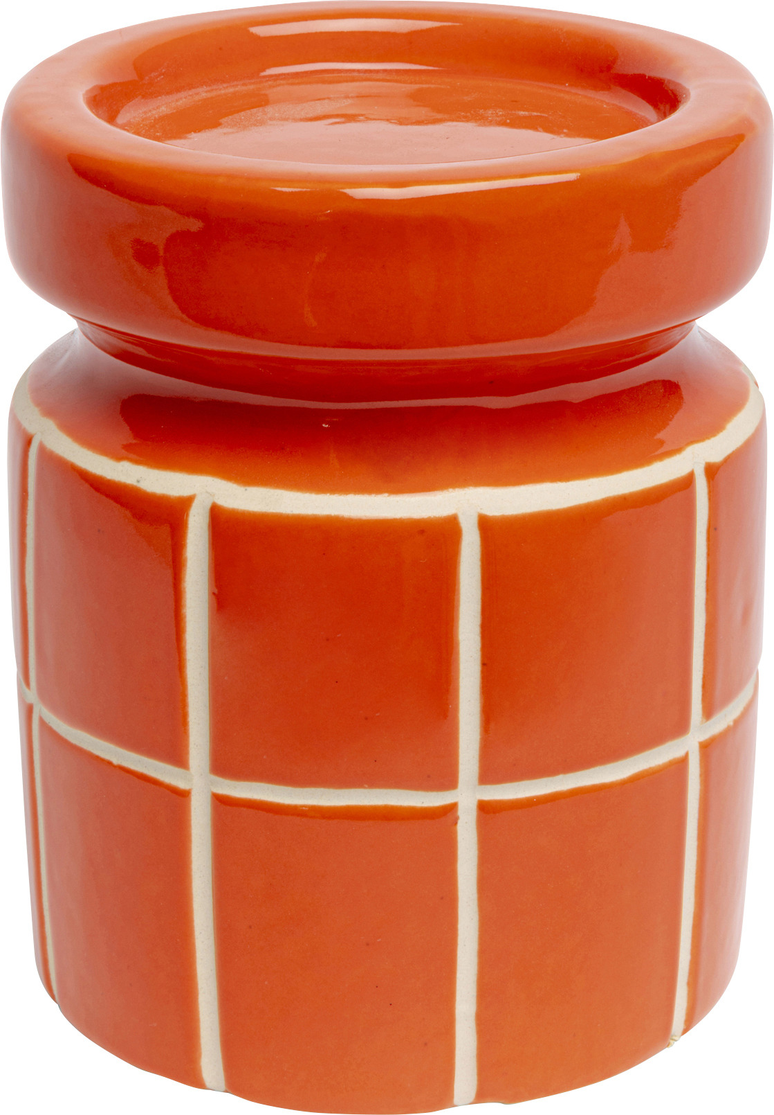 Portavelas Bliss Tile Naranja 14 cm – Imagen-1.