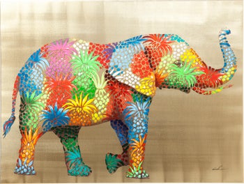 Slika na platnu Flower Elefant 50x40cm – slika-1.