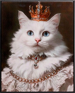 Slika na platnu Princess Cat White 40x50cm – slika-1.
