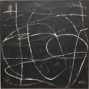 Obraz na płótnie Sketch czarny 120x120cm – obraz-1