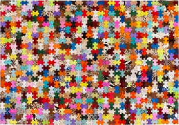 Matta Puzzle - Flerfärgad, 170 x 240 cm – bild-1.