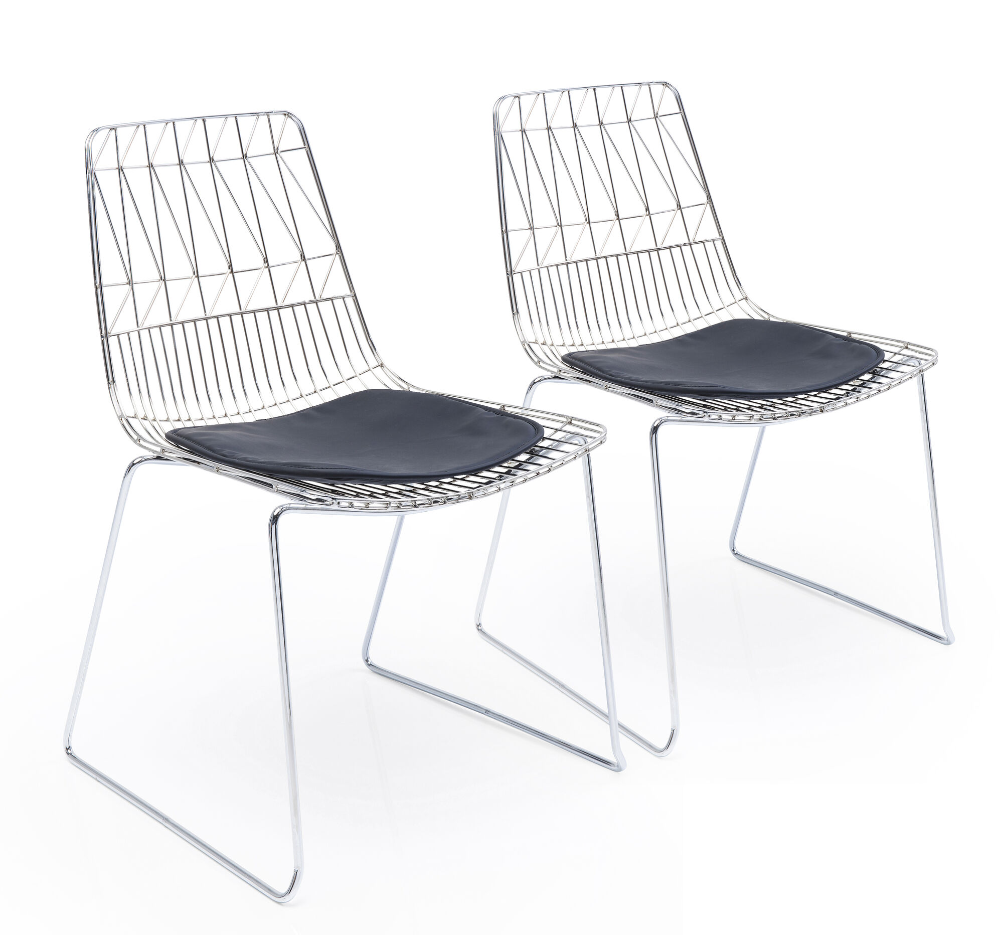 Silla Solo negro cromo (2/Set) – Imagen-1.