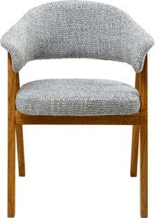 Silla con reposabrazos Jonte Boucle Azul – Imagen-1.