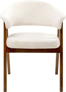 Silla con reposabrazos Jonte Boucle Ecru – Imagen-1.