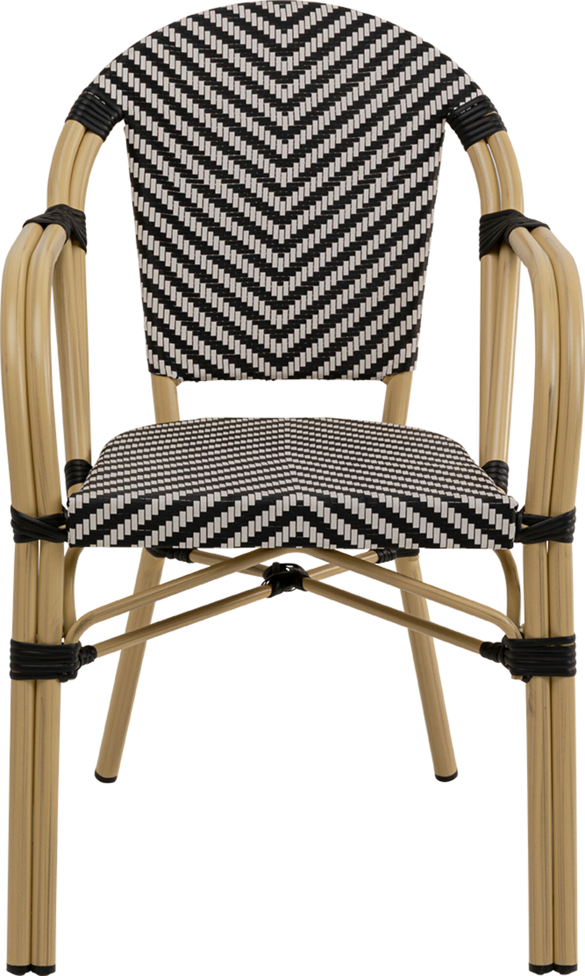 Silla con reposabrazos Montmartre en blanco y negro. – Imagen-1.