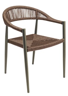 Krzesło z podłokietnikami Palma kawowe – obraz-1