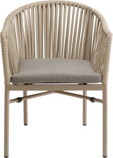 Krzesło z Podłokietnikami Santanyi Kremowe – obraz-1