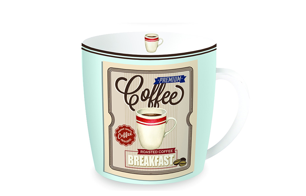 Чаша в метална кутия VINTAGE BREAKFAST – изображение-1